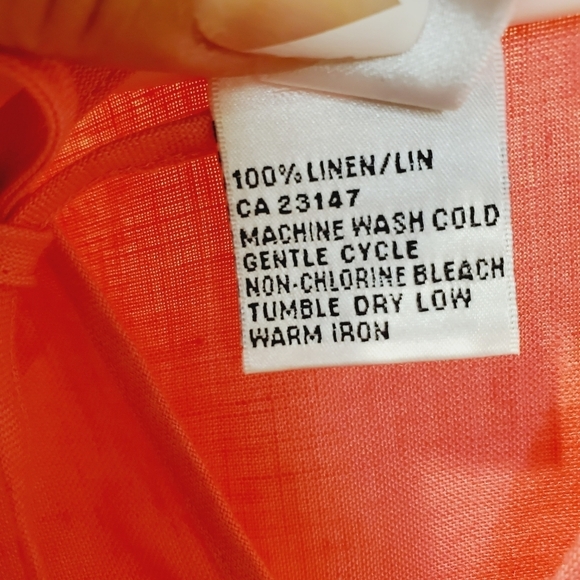 TALBOTS pink 100% Linen Relaxed Fit  3 quarter sleeves blouse size S - Picture 3 of 9